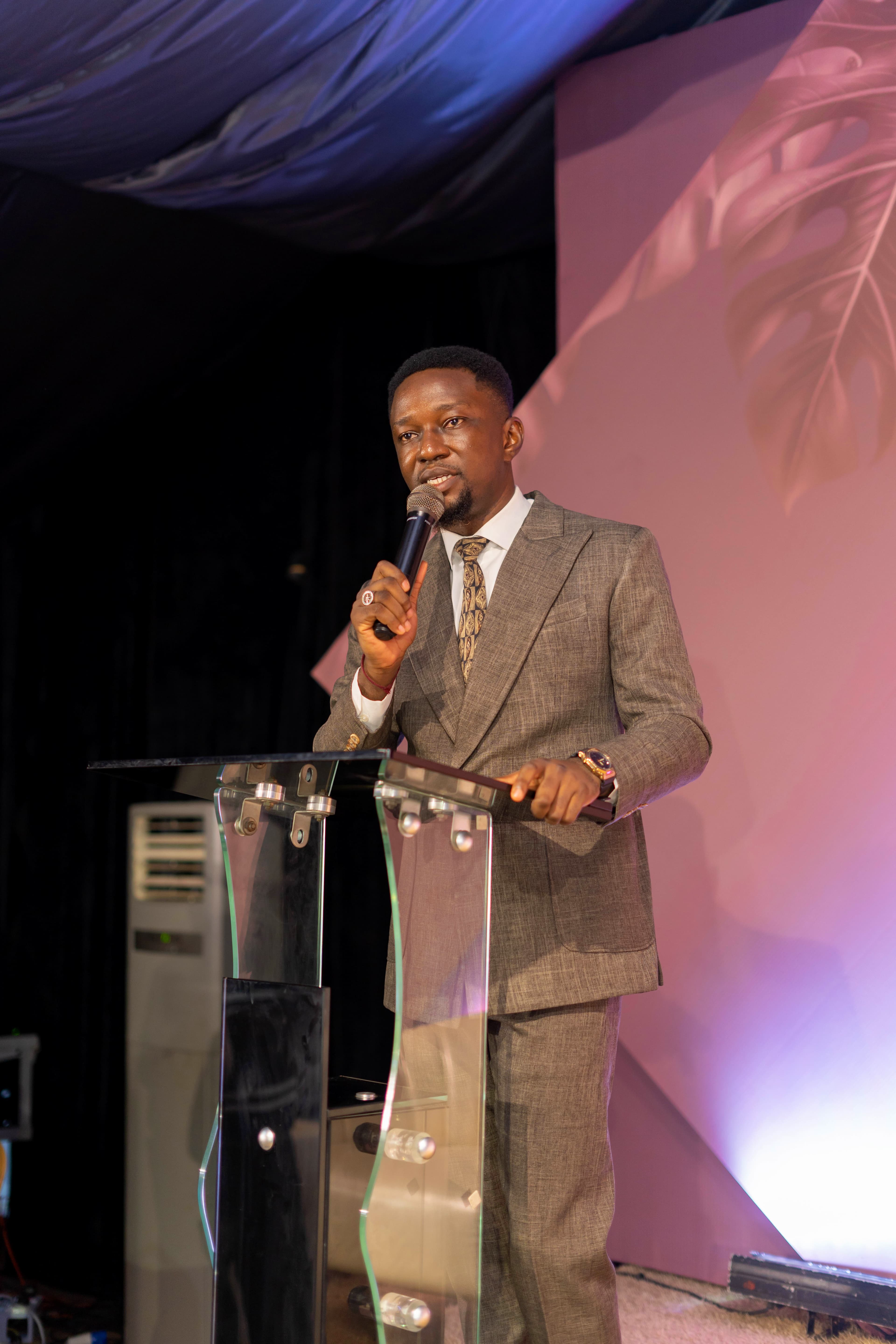 Speaker at the podium during the MYB business summit